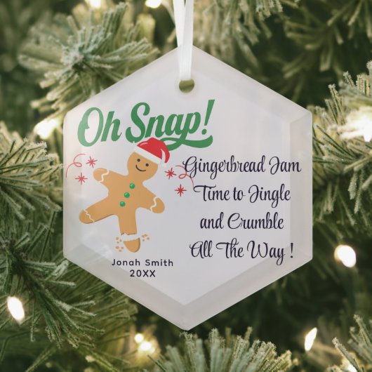 Schattige Gingerbread Man Ornament - Custom Holida (Insitu)