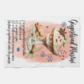 Schattige Gingerbread Martini Christmas Drink Rece Theedoek (Horizontaal)