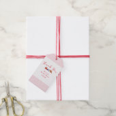 Schattige Gingham Brunch Vrijgezellenfeest Roze Da Cadeaulabel (Met Touw)