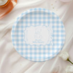Schattige Gingham French Teddy Bear-Baby shower Papieren Bordje<br><div class="desc">Voeg een vleugje charme toe aan uw baby shower met onze Gingham French Teddy Bear Baby shower Paper Borden. Deze prachtige borden hebben een klassiek ginghampatroon en een lieve, op Frankrijk geïnspireerde teddybeer, die een gezellig, gevoel geeft aan uw feest. De zachte kleuren en het prachtige ontwerp maken deze borden...</div>
