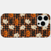 Schattige, gingham Halloween spook pompoen vleermu Case-Mate iPhone Case (Achterkant (horizontaal))