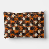 Schattige, gingham Halloween spook pompoen vleermu Etui (Achterkant)