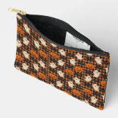 Schattige, gingham Halloween spook pompoen vleermu Etui (Open)