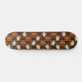Schattige, gingham Halloween spook pompoen vleermu Persoonlijk Skateboard (Horizontaal)