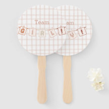 Schattige Gingham Notedry Baby Shower Geslacht Ont