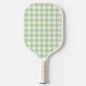 Schattige gingham preppy groene pickleball-paddle pickleball paddle (Achterkant)