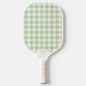 Schattige gingham preppy groene pickleball-paddle pickleball paddle (Voorkant)