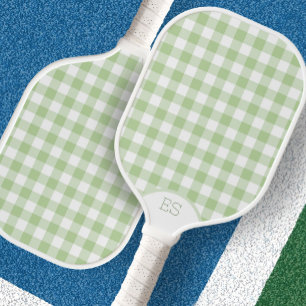 Schattige gingham preppy groene pickleball-paddle pickleball paddle