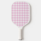 Schattige gingham preppy roze pickleballpaddle pickleball paddle (Achterkant)