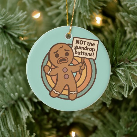 Schattige Gingy peperkoek kerstornament Keramisch Ornament (Boom)