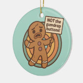 Schattige Gingy peperkoek kerstornament Keramisch Ornament (Links)