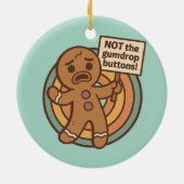 Schattige Gingy peperkoek kerstornament Keramisch Ornament (Achterkant)