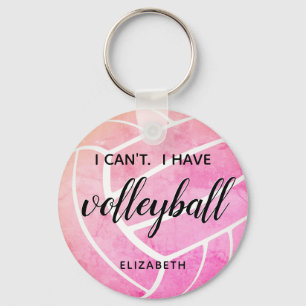 schattige giptypografie Ik heb geen volleybal. Sleutelhanger