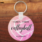 schattige giptypografie Ik heb geen volleybal. Sleutelhanger (Achterkant)