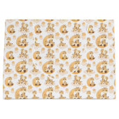 schattige giraf betegelde patroonpartij unisex groot cadeauzakje (Voorkant)