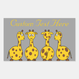Schattige Giraf Cartoon Rechthoekige Sticker