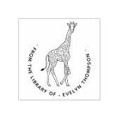 Schattige Giraf Custom Boek Uit De Bibliotheek Van Rubberstempel (Afrduk)