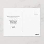 Schattige Giraf met Bloemenkroon Bedankt Briefkaart (Achterkant)