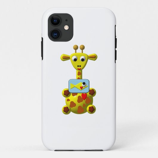 Schattige Giraf met Goudvis Case-Mate iPhone Case (Achterkant)
