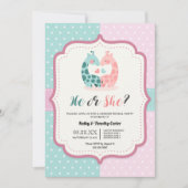 schattige giraf polka stipt sekse onthult partijha kaart (Voorkant)