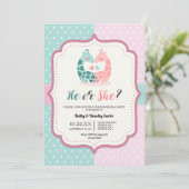 schattige giraf polka stipt sekse onthult partijha kaart (Staand voorkant)