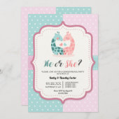 schattige giraf polka stipt sekse onthult partijha kaart (Voorkant / Achterkant)