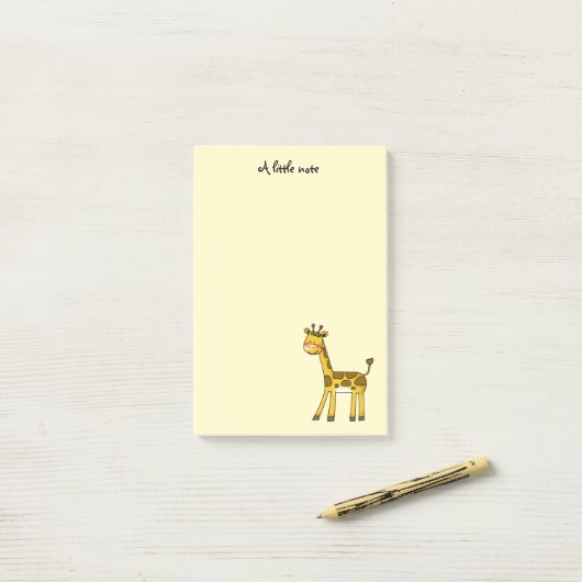 schattige giraf post-it® notes (Op bureau)