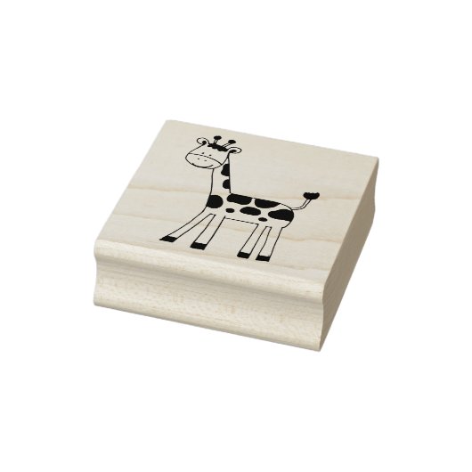 schattige giraf rubberstempel (Stempel)