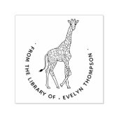 Schattige Giraffe aangepaste boek uit de bibliothe Zelfinktende Stempel (Design)