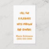 Schattige Giraffe afspeeldatum Contactkaartje (Achterkant)