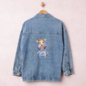 Schattige Giraffe Astronaut Illustratie Classic T- Denim Jacket (Hangar)