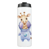 Schattige Giraffe Astronaut Illustratie Classic T- Thermosbeker (Voorkant)
