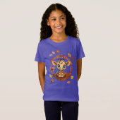 Schattige Giraffe “Autisme Geweldige Herfst” T-shirt (Voorkant volledig)