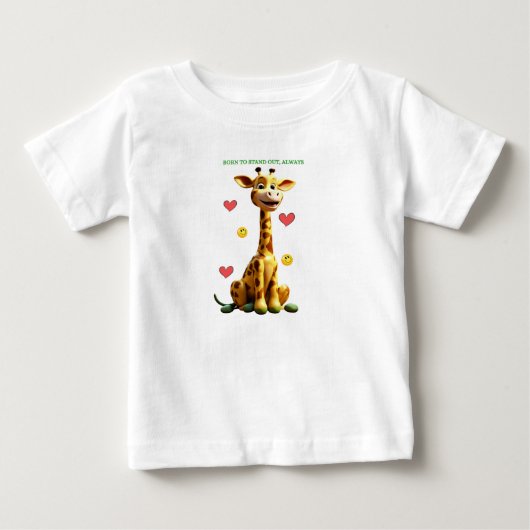 "Schattige Giraffe Baby T-shirt" (Voorkant)