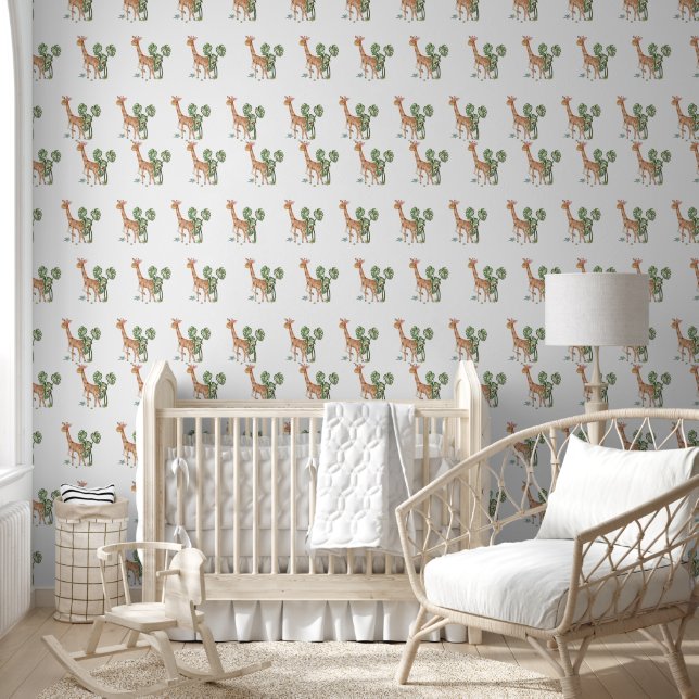 Schattige Giraffe Behang (Kinderen)
