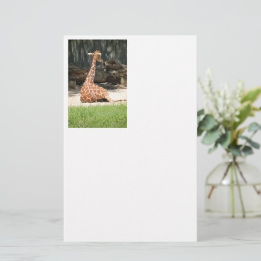 Schattige Giraffe Briefpapier (Staand voorkant)