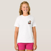 Schattige Giraffe Computer Wortel Kinderen T-shirt (Voorkant volledig)
