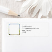 Schattige Giraffe die zijn hoofd boven de bomen ho Etiket (Insitu)