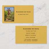 Schattige Giraffe die zijn hoofd boven de bomen ho Visitekaartje (Voorkant / Achterkant)