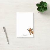 Schattige Giraffe Dier Gepersonaliseerde Naam Post-it® Notes (Kantoor)
