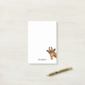 Schattige Giraffe Dier Gepersonaliseerde Naam Post-it® Notes (Op bureau)