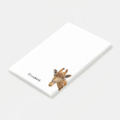 Schattige Giraffe Dier Gepersonaliseerde Naam Post-it® Notes (Schuin)