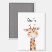 Schattige Giraffe Dieren Magneet (Voorkant / Achterkant)