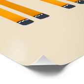 Schattige Giraffe en Olifant Safari Vrienden  Perfect Poster (Hoek)