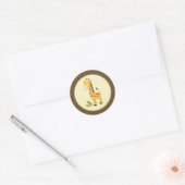 Schattige Giraffe Envelope Seals of Toppers Ronde Sticker (Envelop)