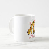 Schattige Giraffe Grappige Cartoon Dier Mok – Scha (Voorkant links)