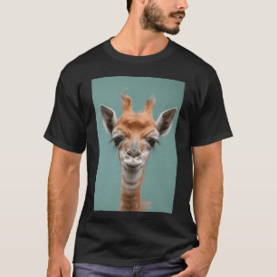 Schattige giraffe Grappige dier kunst familie T-shirt