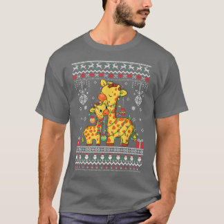 schattige Giraffe houdt van Xmas lelijke wonderbaa T-shirt