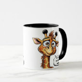 Schattige Giraffe in actie!" Mok (Voorkant rechts)