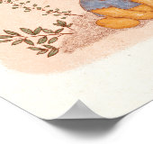 Schattige Giraffe in Blauw Shirt Illustratie Poster (Hoek)